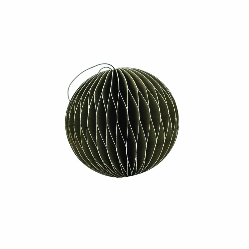 Olive Green Paper Sphere Ornament