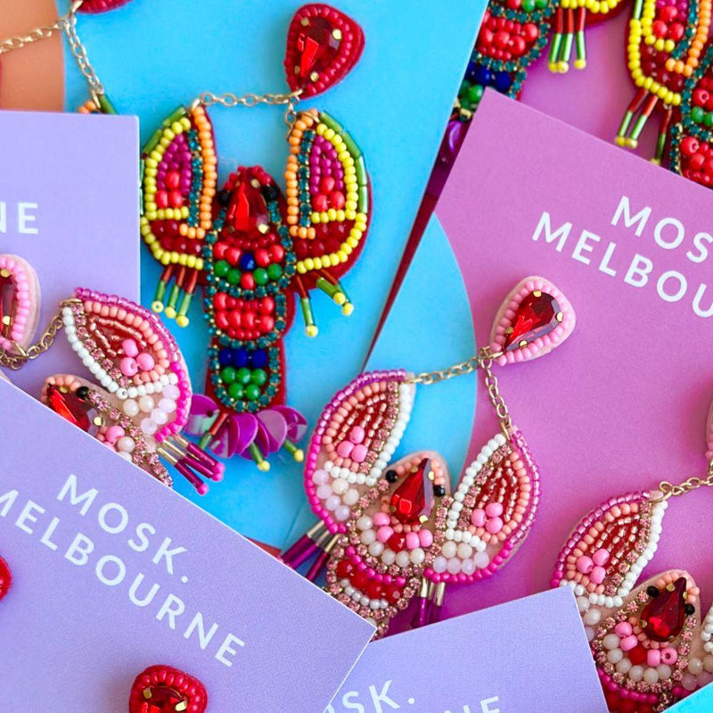 Mosk Melbourne Lobster Christmas earrings