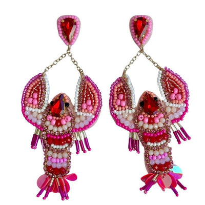 Lobster Christmas Earrings