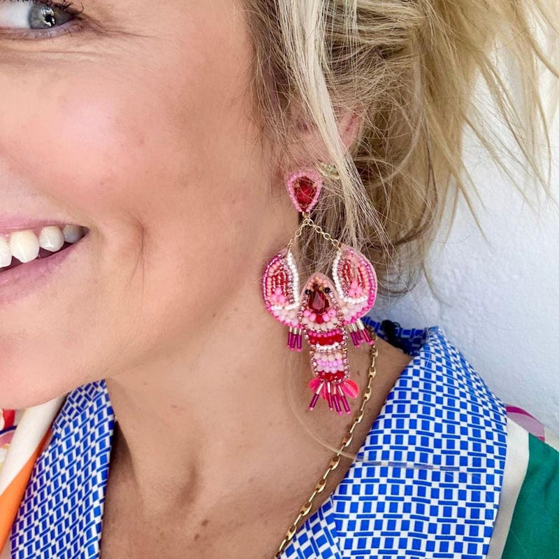 Lobster Christmas Earrings