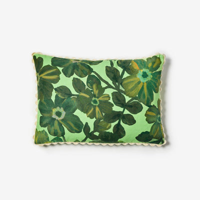 Bonnie & Neil Rosetta Dark Mint Linen Cushion