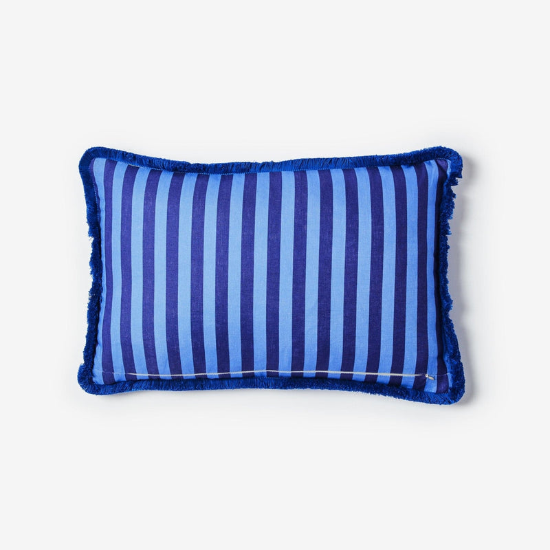 Thin Stripe Blue 60x40cm Cushion