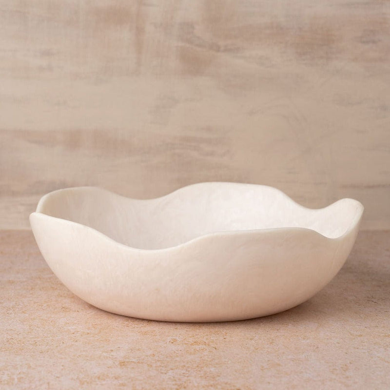 Flow Resin Salad Bowl - Marshmallow