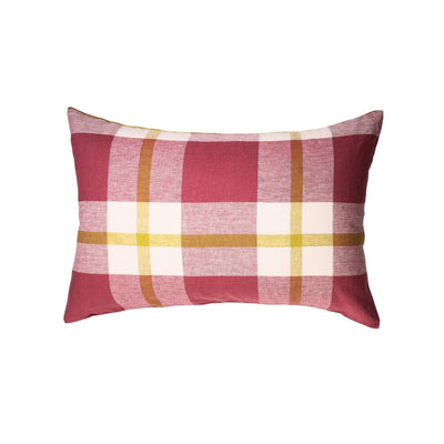 Plum Check Pillowcase Set