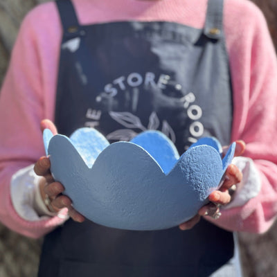 Scalloped cornflower bowl by Ode to Elma