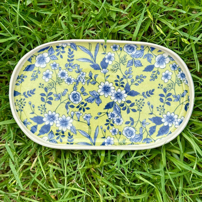 Karen Backus floral plate