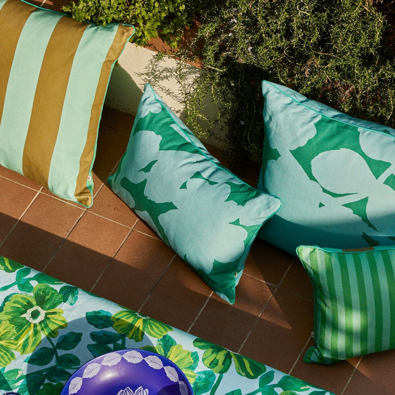 Carmine Blue Green 60x40cm Outdoor Cushion