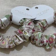 Medium Silk Scrunchie - Pink Blossom