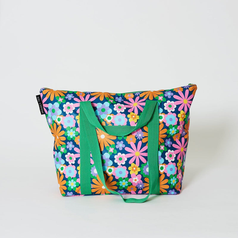 Pop Floral Zip Medium Tote