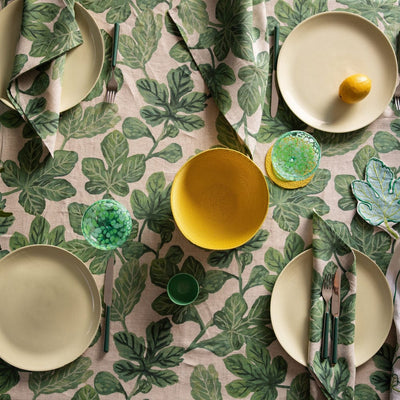 Fig Green Tablecloth - Round