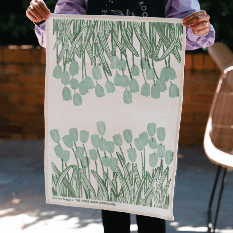 TSR Tulips Tea Towel