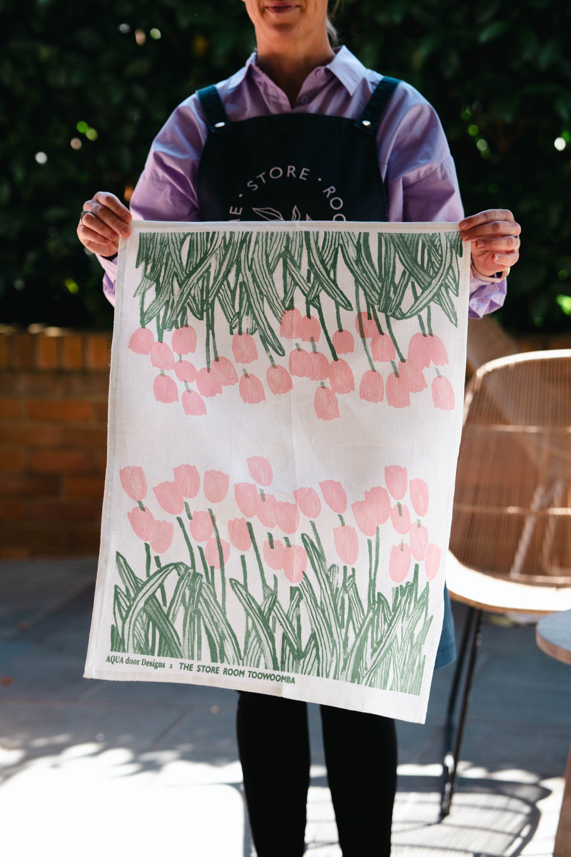 TSR Tulips Tea Towel