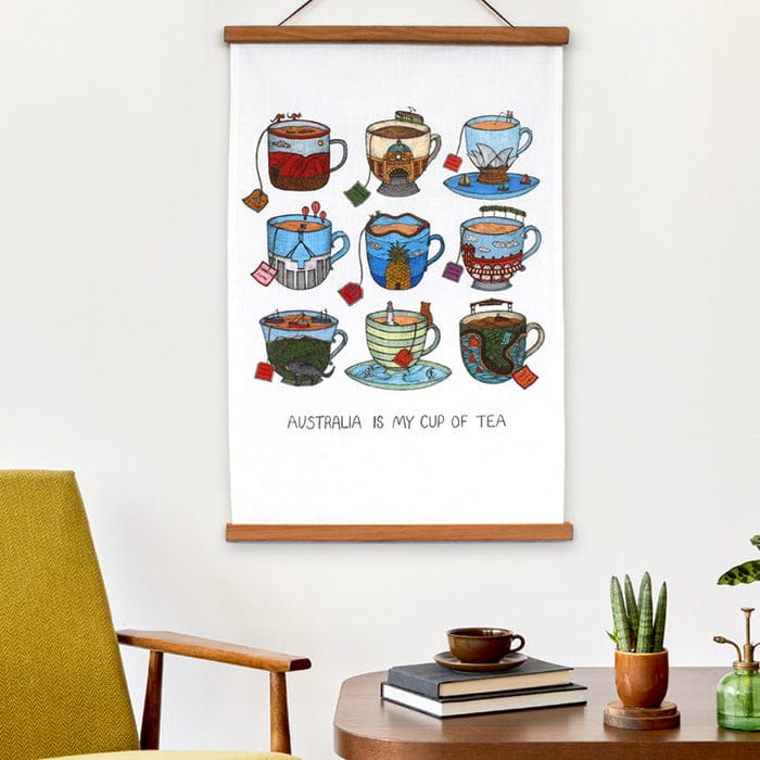 Aussie Teacup - Art Tea Towels