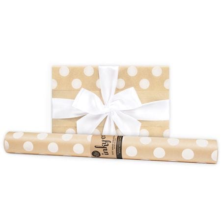 Large White Dot Kraft Wrapping Paper 10 metres