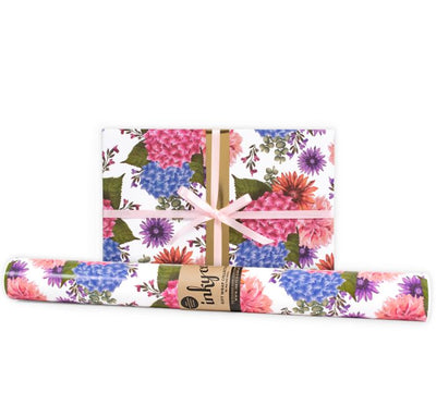 hydrangea posey wrapping paper