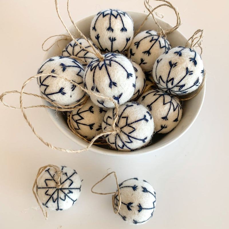 Embroidered Xmas Balls