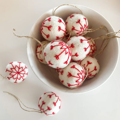 Embroidered Xmas Balls