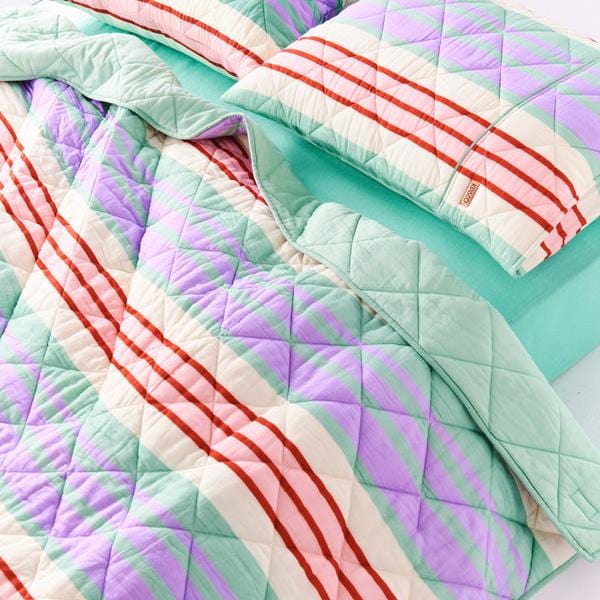 Island Delight Organic Cotton Quilted Pillowcases 2P Std Set