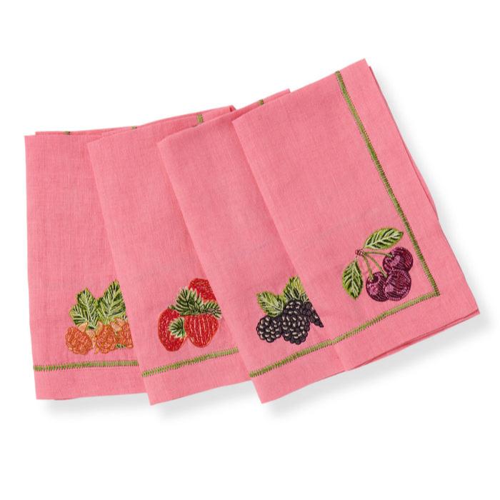 Kip and co berry bliss embroidered napkin set