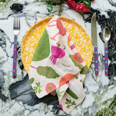 Kip & Co x Stephanie Alexander Stephanie's Harvest Linen 4P Napkin Set - One Size