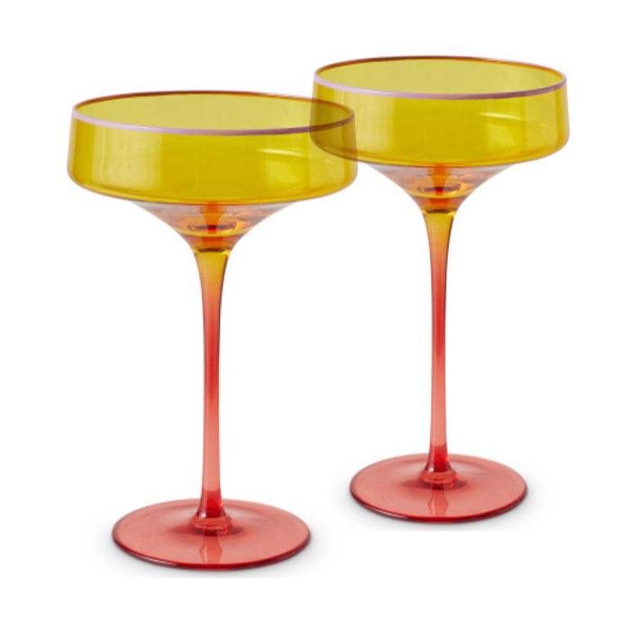 Kip & Co tropical punch margarita glasses