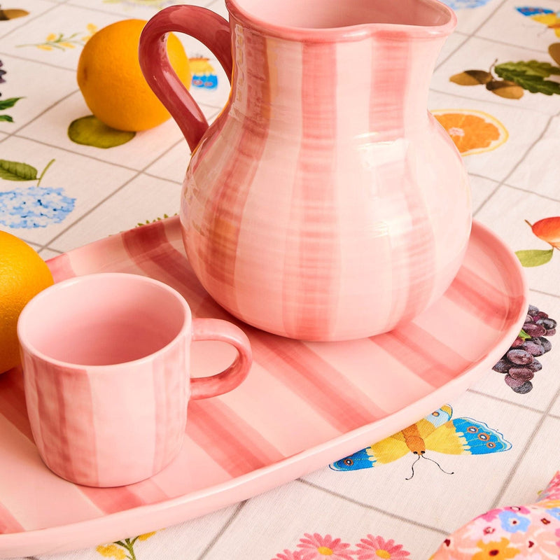 Pink Stripe Water Jug One Size