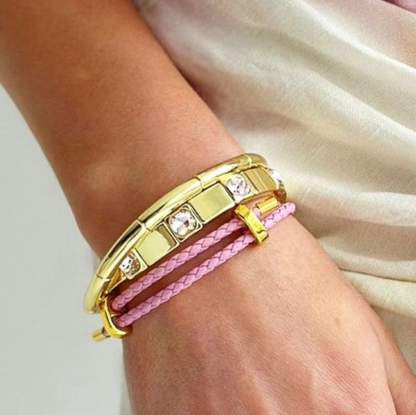 Mosk melbourne pink rope bracelet