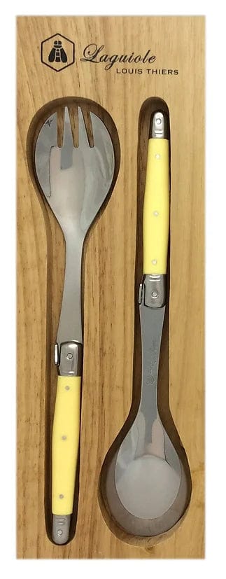 Laguiole Salad Servers - Yellow