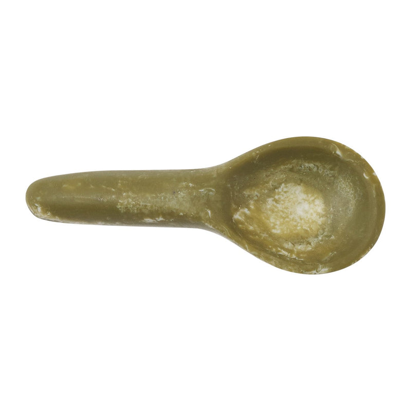 Matcha coloured resin spoon