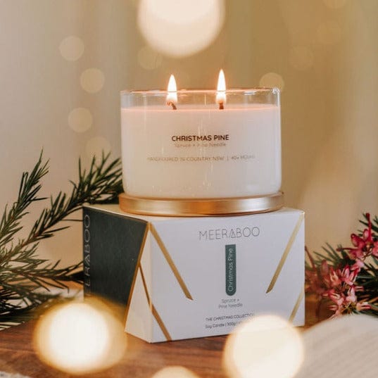 Christmas Pine Gold Lid Soy Candle