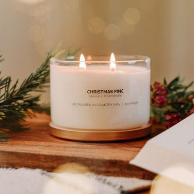 Christmas Pine Gold Lid Soy Candle