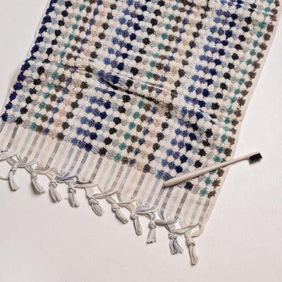 Pompom Cotton Hand Towel - Eucalyptus