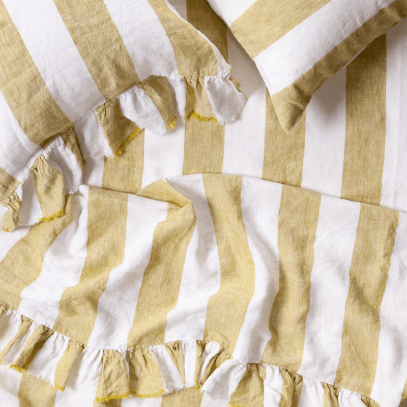 kelp stripe ruffle sheet