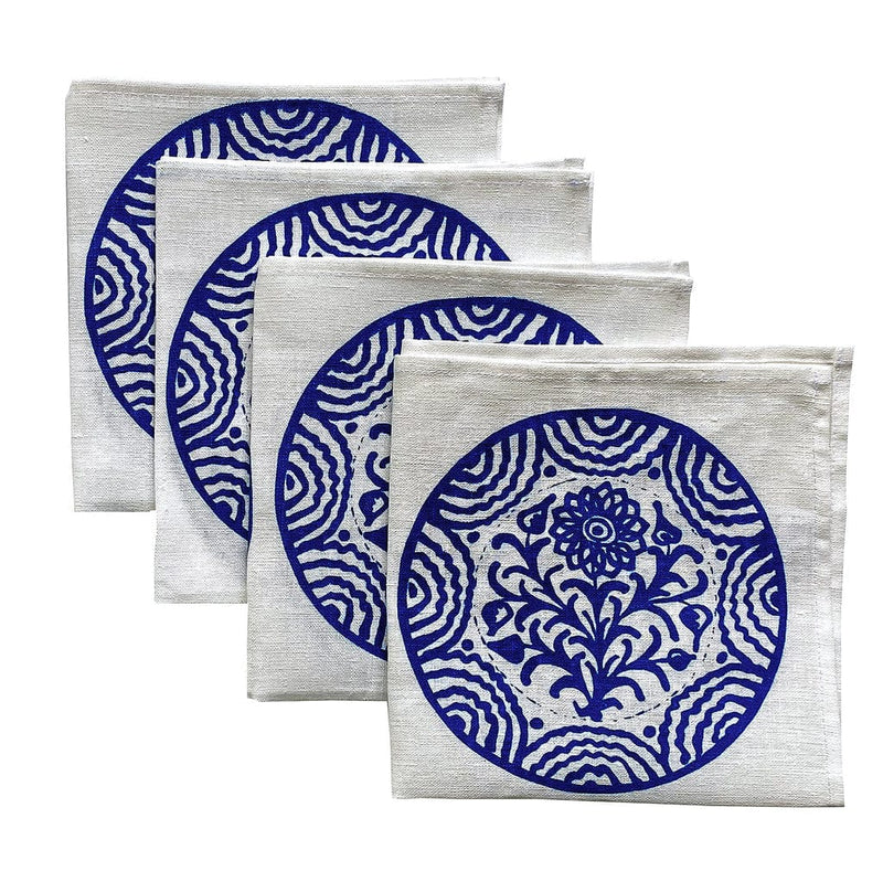 Blue Lebrillo Linen Napkins (set of 4)