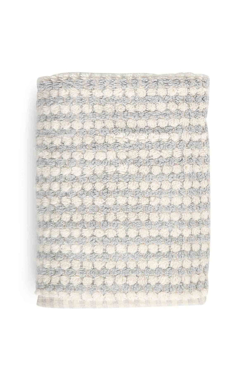 Pompom Cotton Bath Mat - Pale Grey