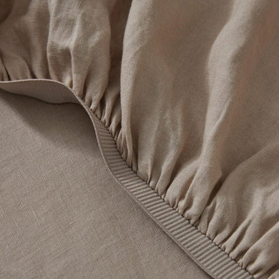 Ravello Linen Fitted Sheet - Shell