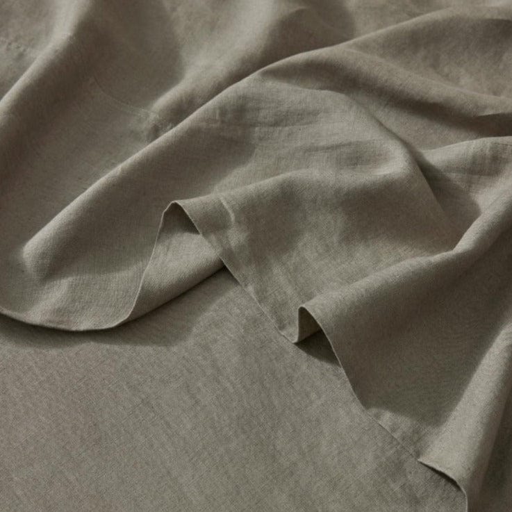 Ravello Linen Flat Sheet - Caper